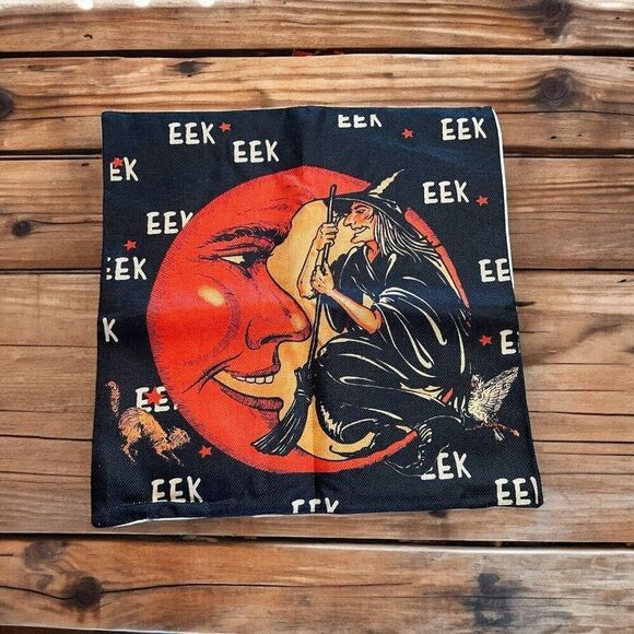 Unbranded Other - One Pillow Cover 18" x 18" Halloween Witch EEK